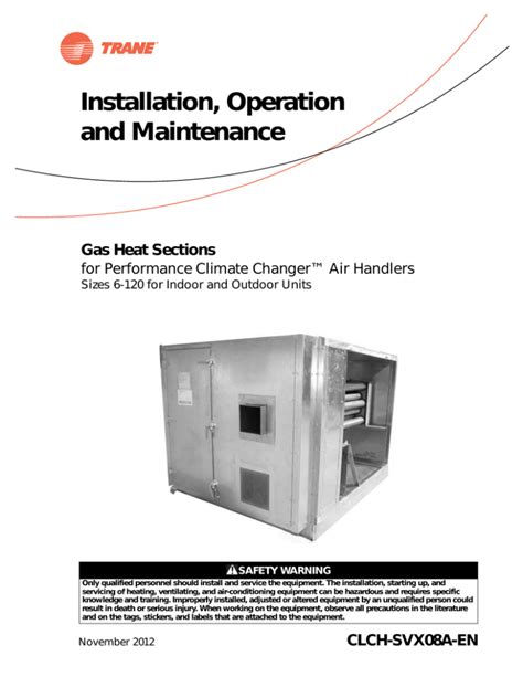 Trane Air Handlers Price and Installation Cost Note that Trane Air handler is a premium brand. . Trane air handler installation manual